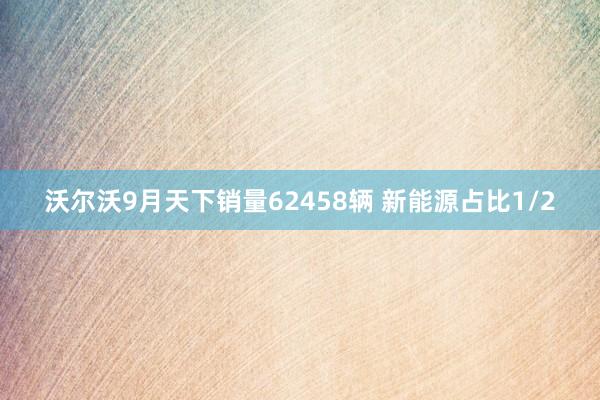 沃尔沃9月天下销量62458辆 新能源占比1/2