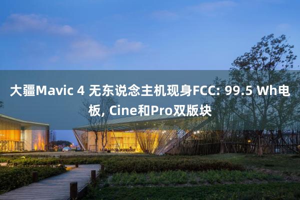 大疆Mavic 4 无东说念主机现身FCC: 99.5 Wh电板, Cine和Pro双版块